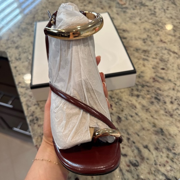 NWT Steve Madden TIA WINE size 8.5 Dark Red Strappy Heels - Picture 4 of 7